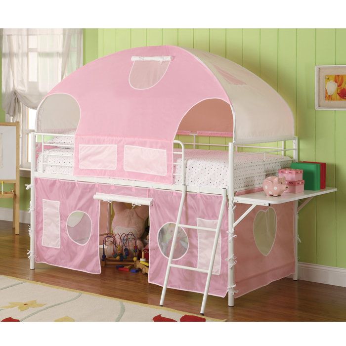 tent bunk bed from brookstone girls tent bunk bed by coaster sleep 