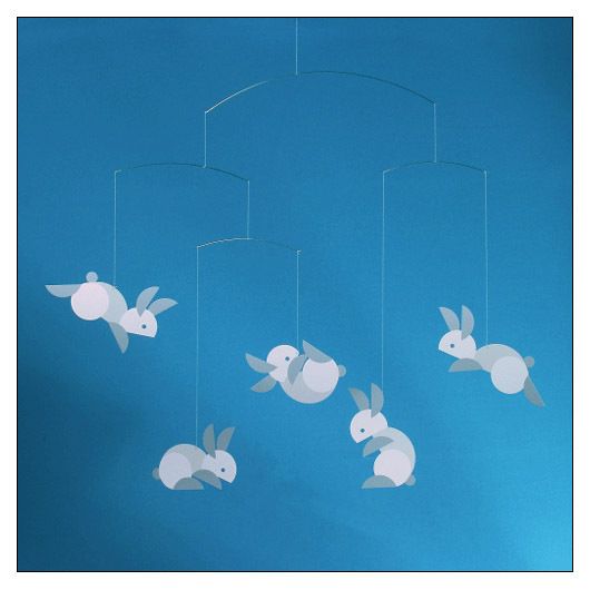 Hop Along Bunny Mobile by Louise Helmersen for Flensted Mobiles