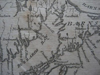1802 Ashur Adams Map Massachusetts Nantucket Marblehead