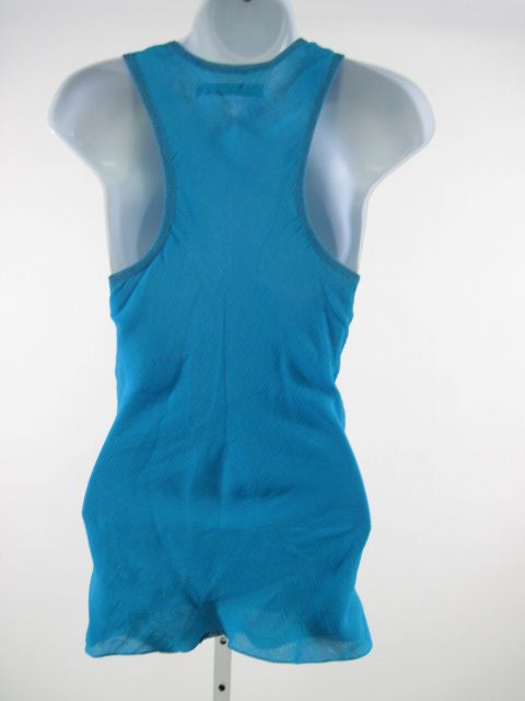 you are bidding on a carlos miele blue sleeveless top shirt in a size 