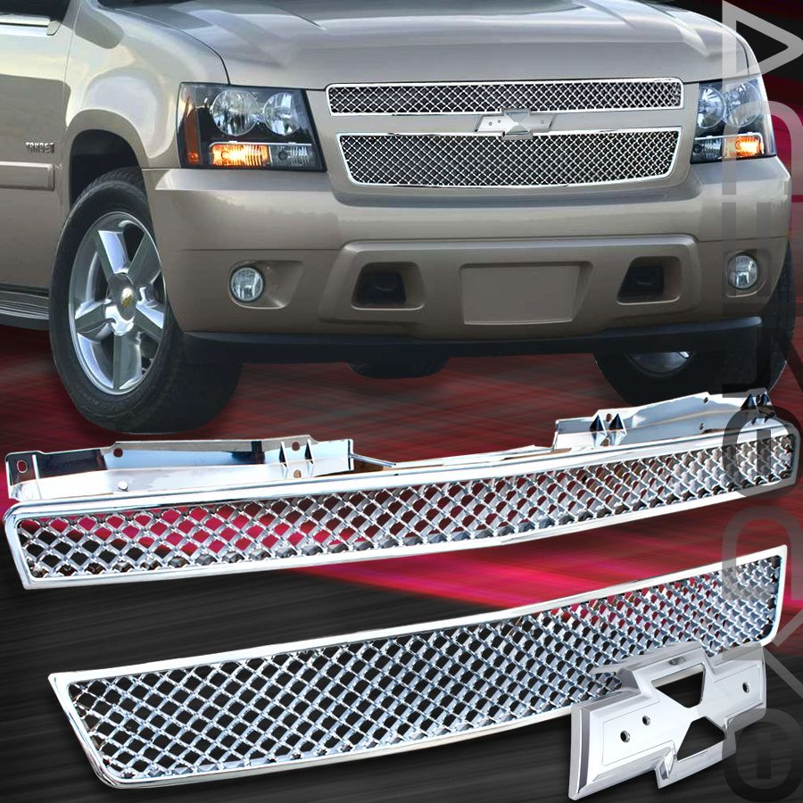 Chevy 07 10 Tahoe Suburban Avalanche Front Upper Lower Mesh Grille 