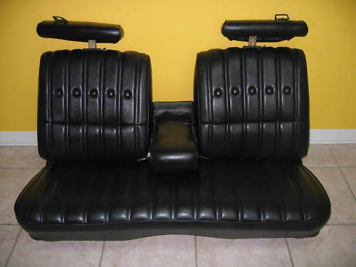 Chevy Malibu Classic Leather Bench Seat Set 75 Blk