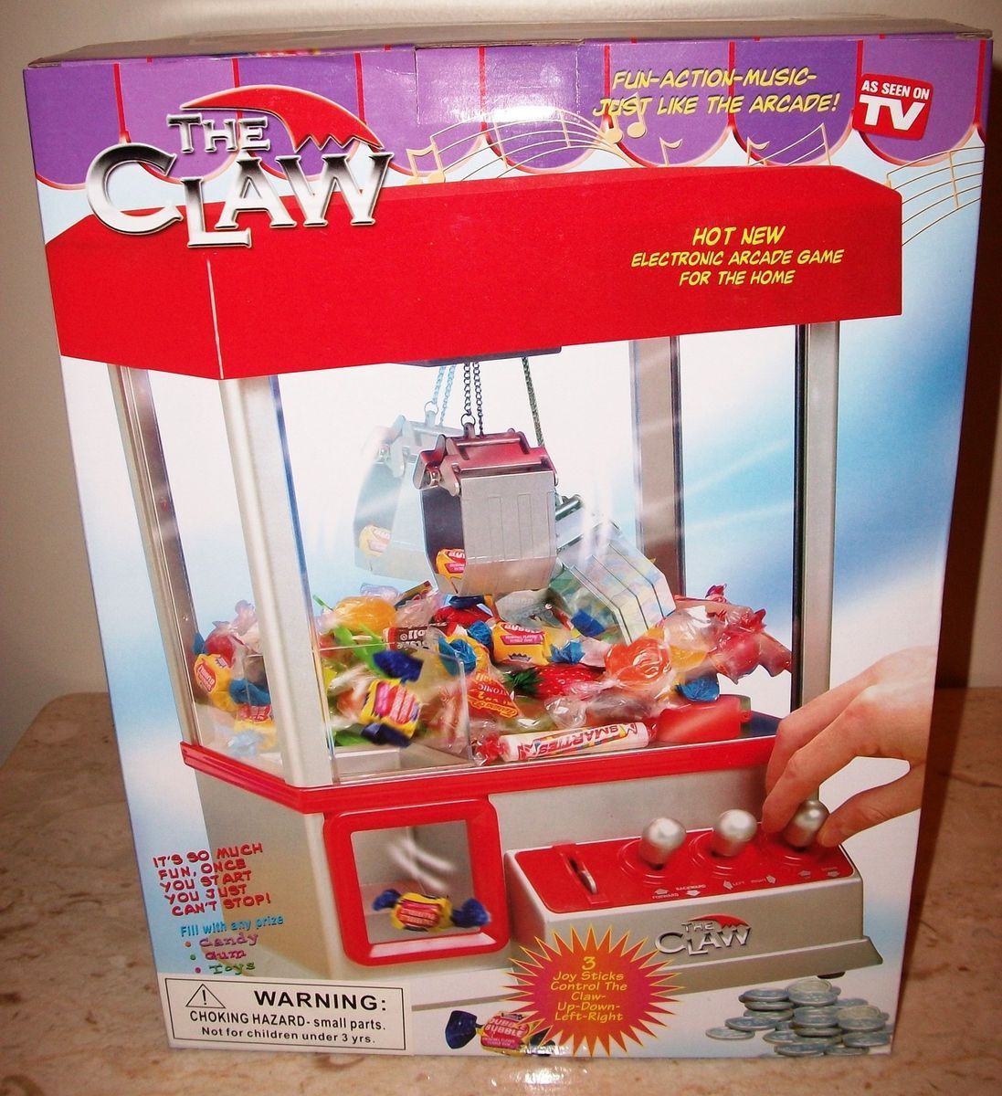NEW IN BOX THE CLAW TOY CANDY GRABBER CRANE ARCADE MACHINE GAME