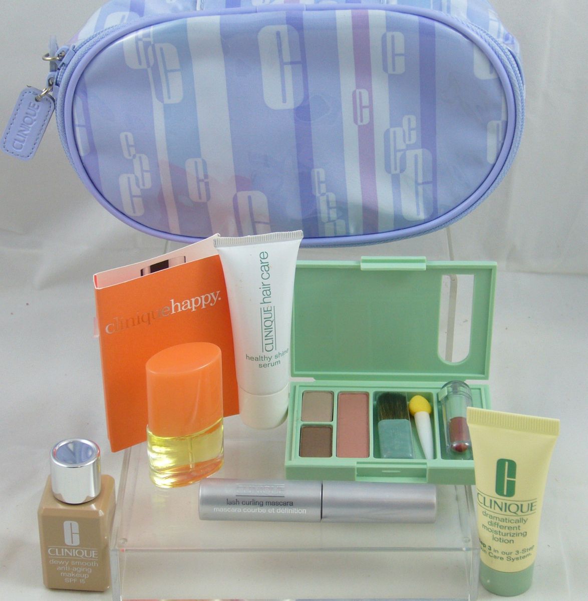 CLINIQUE Makeup Palette + Perfume + Skin Care set With Bag   8pcs