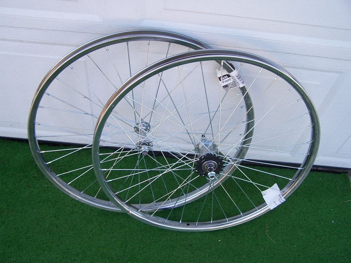 Pair Bike Steel Wheels Coaster Brake Rear 26 x 2 125