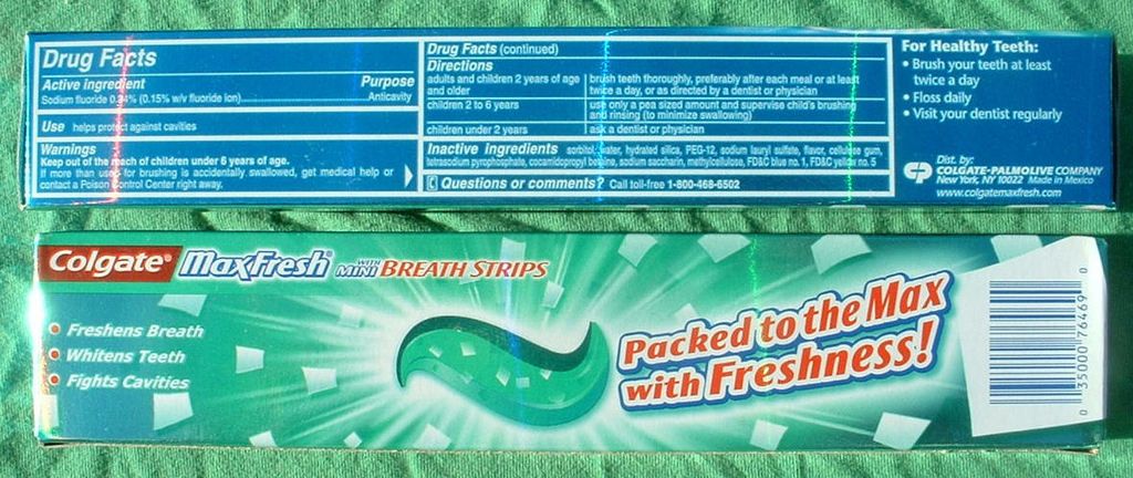 Colgate Maxfresh Breath Strips Whitening Toothpaste 6 oz Each New