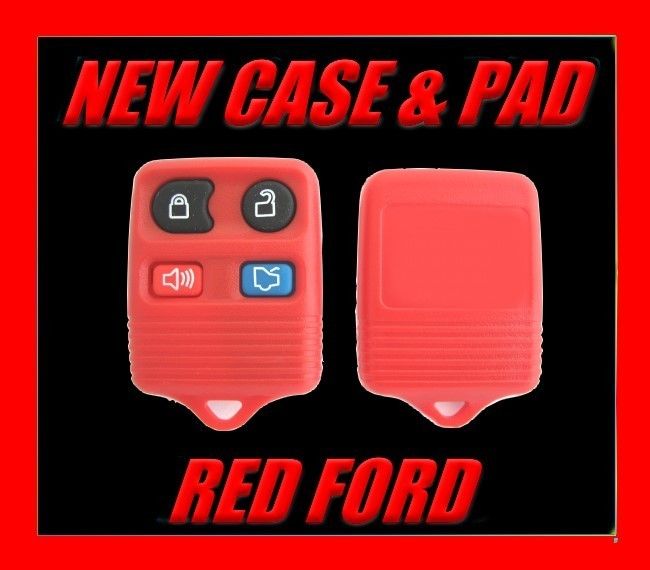  UNIQUE RED FORD LINCOLN MERCURY KEYLESS ENTRY KEY FOB COLORED CASE PAD