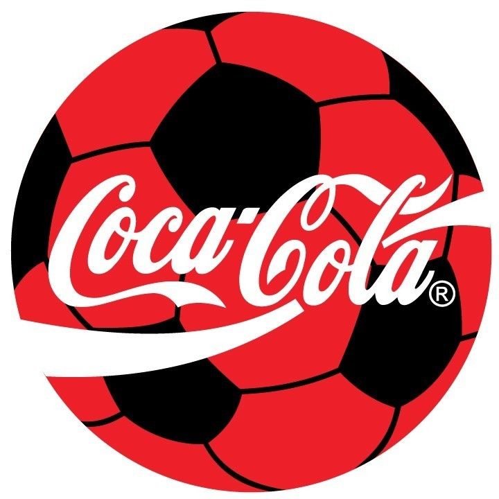 Coca Cola Soccer Ball Sticker Decal 12 Round