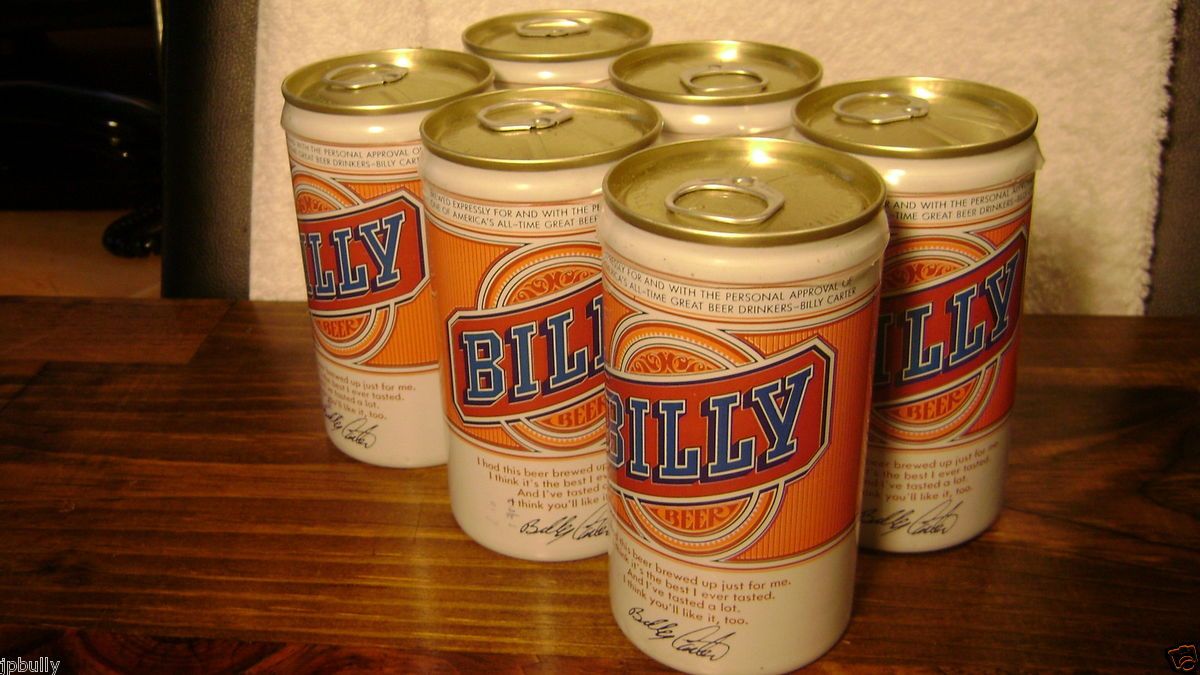 1970s Billy Beer Unopened 6 Pack Collectible Cans