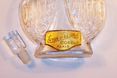 1920s Corday Toujours Mois Paris Art Deco Perfume Bottle Glass