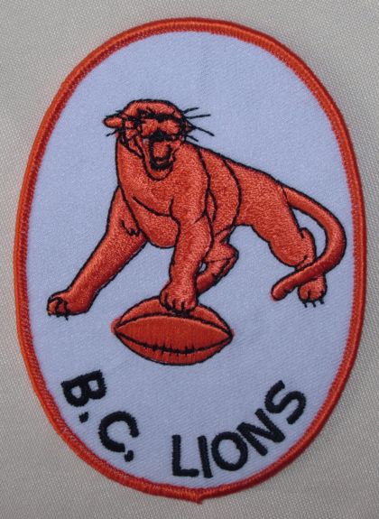 Vintage B C Lions Patch CFL Football British Columbia