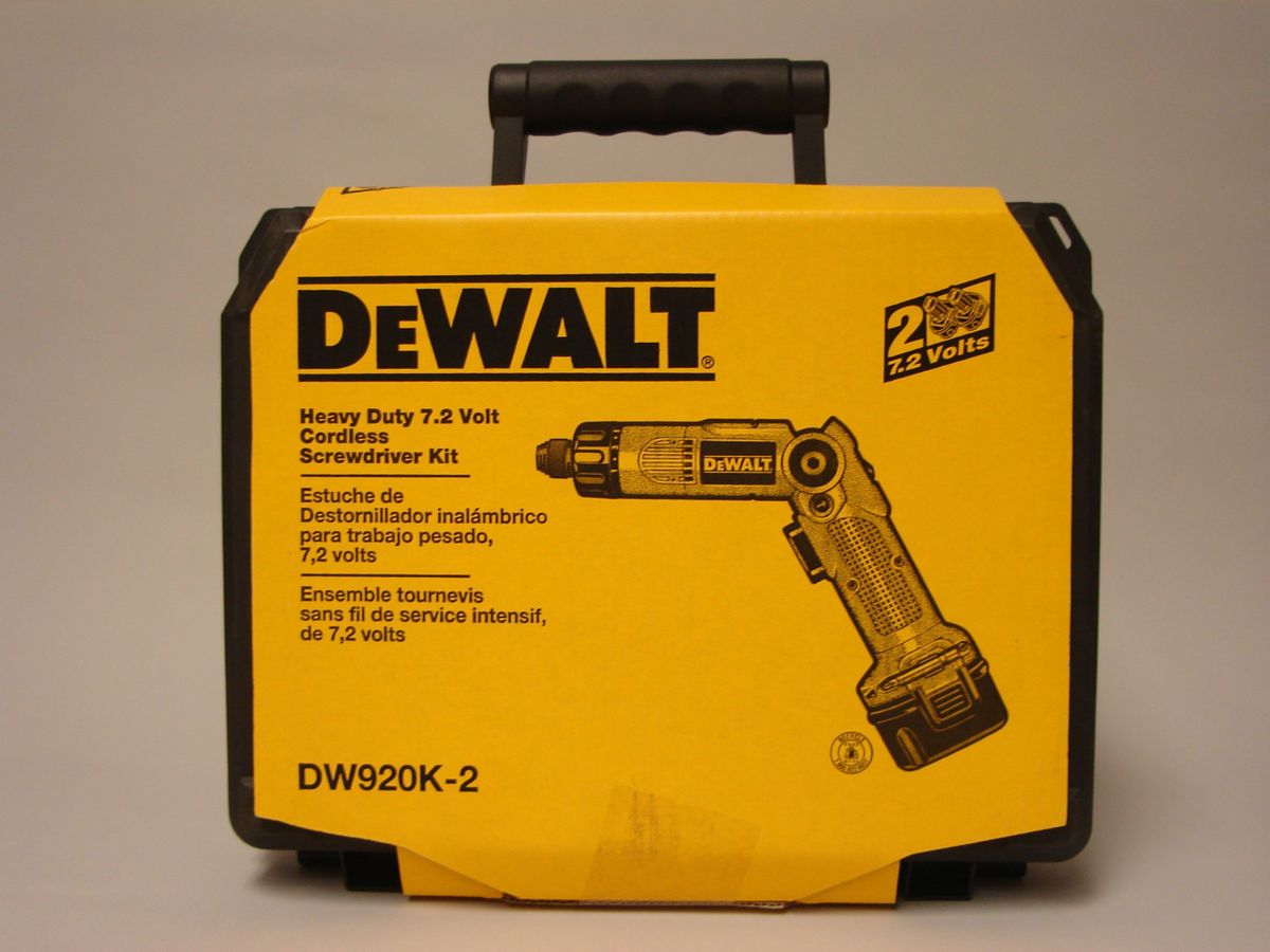 DeWalt DW920K 2 Heavy Duty 7 2 Volt Cordless Screwdriver Kit