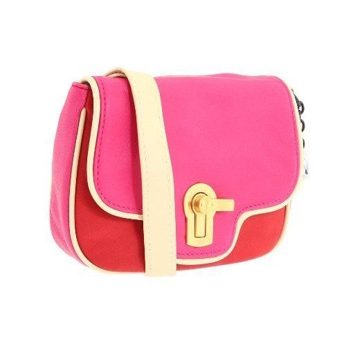 NWT 158 Auth Juicy Couture Color Block Gem Lock Cross Body Handbag Bag