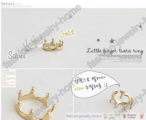 Fashion Gold Plated Silver Plated Imperial Crown Ring
