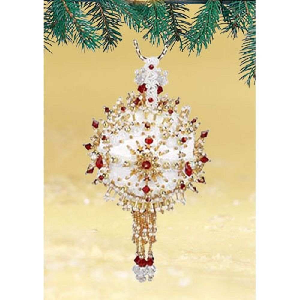 Claire de Rouge Beads Sequin Christmas Ornament Satin Ball NEW