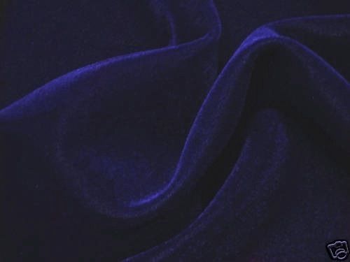 Dark Navy Blue Velvet Fabric 45 3 Yds