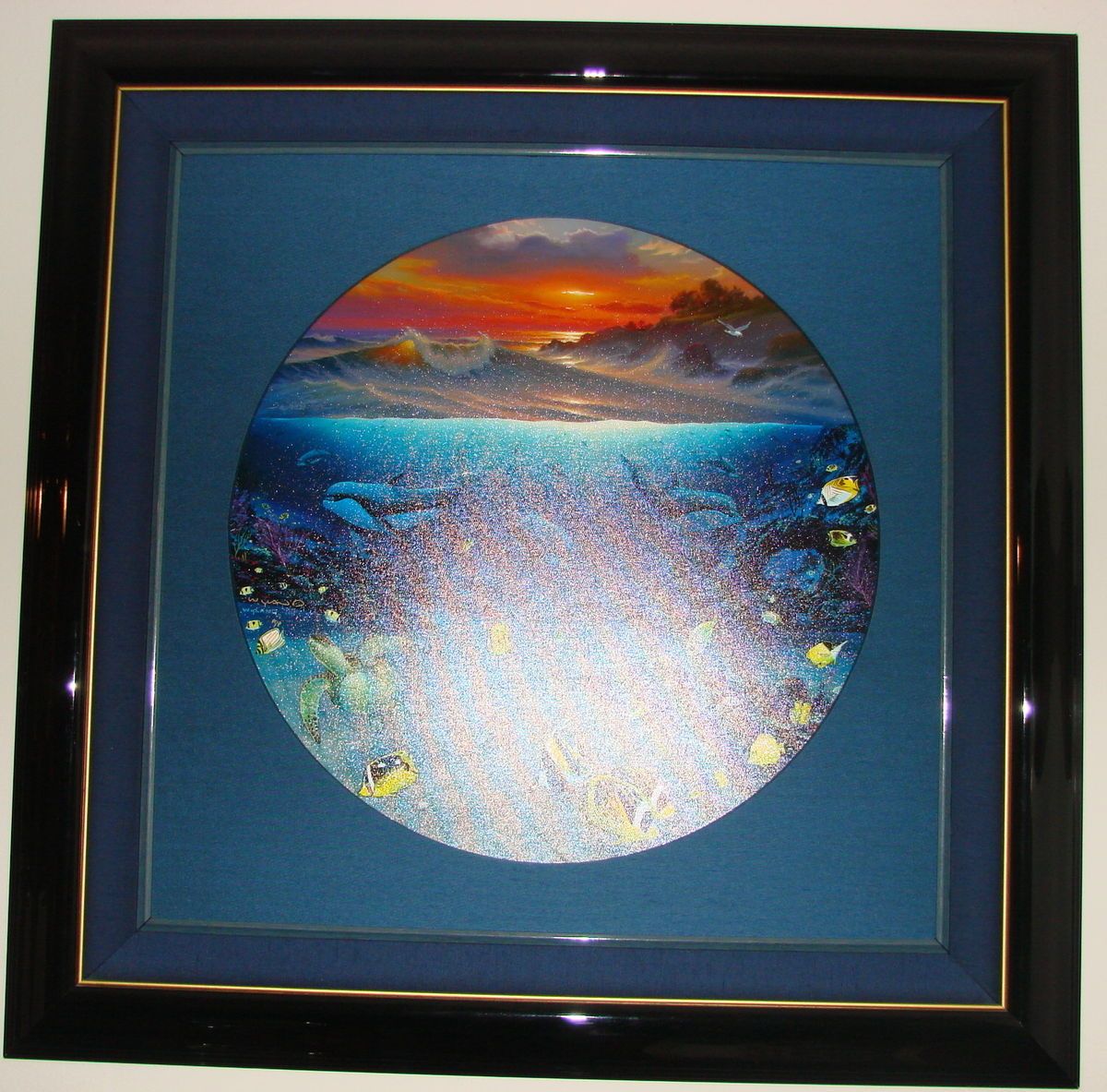 Wyland Deshazo Painting Sunset Waters Artist Proof Giclee on Canvas