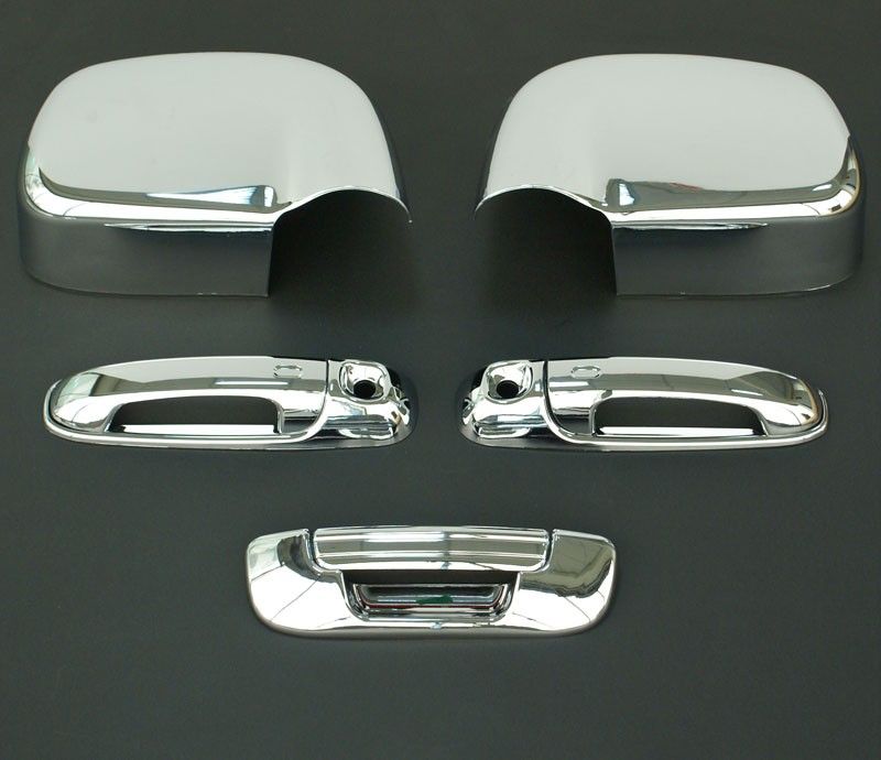 2002 2008 Dodge RAM 3D Chrome Door Handle Mirror Tailgate