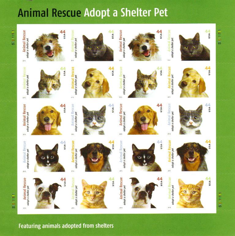 Animal Rescue Adopt Shelter Pet Scott # 4451 44 MNH Sheet of 20 US