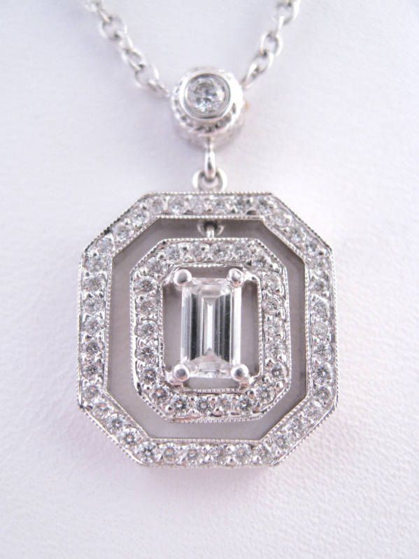 Penny Preville White Gold Deco Diamond Necklace New $4730