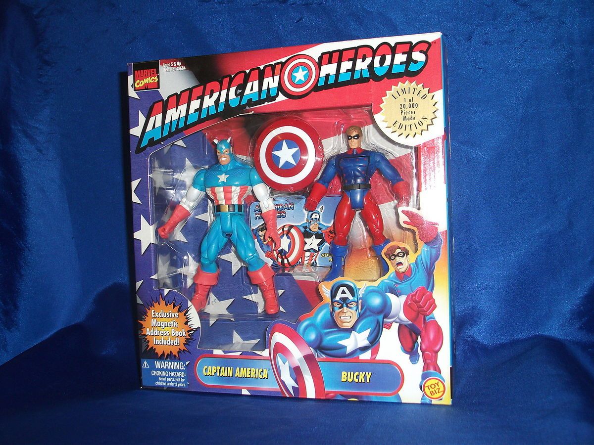 American Heroes Captain America & Bucky Action Figures 1 of 20,000 Toy
