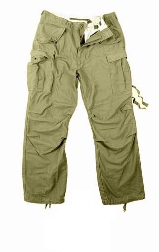 Vintage Olive Drab Military M 65 Field Pants Army Durable Pants
