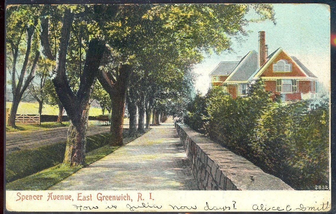 15 vintage CT and East Greenwich CT postcards (c.1905 1950s)