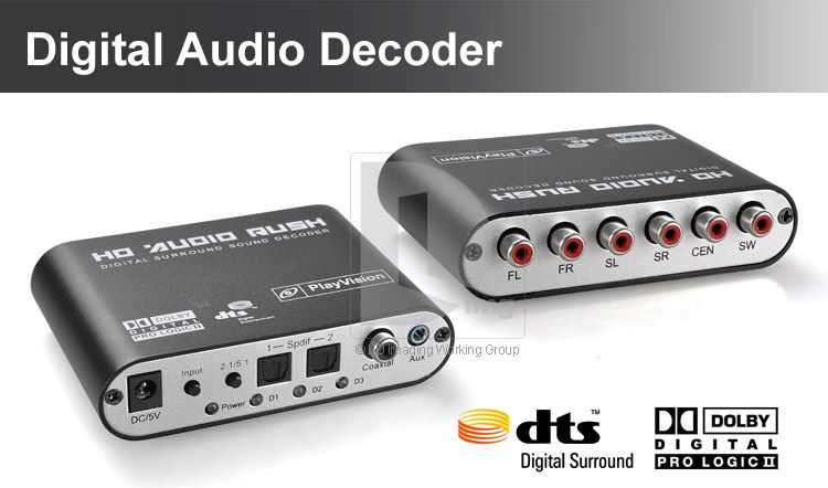 Ac3 DTS PCM Audio Gear Digital Surround Sound Rush Decoder HD