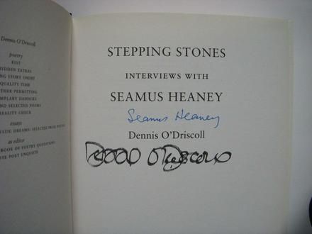  Stones   Dennis ODriscoll. Double signed by Seamus Heaney/ODriscoll