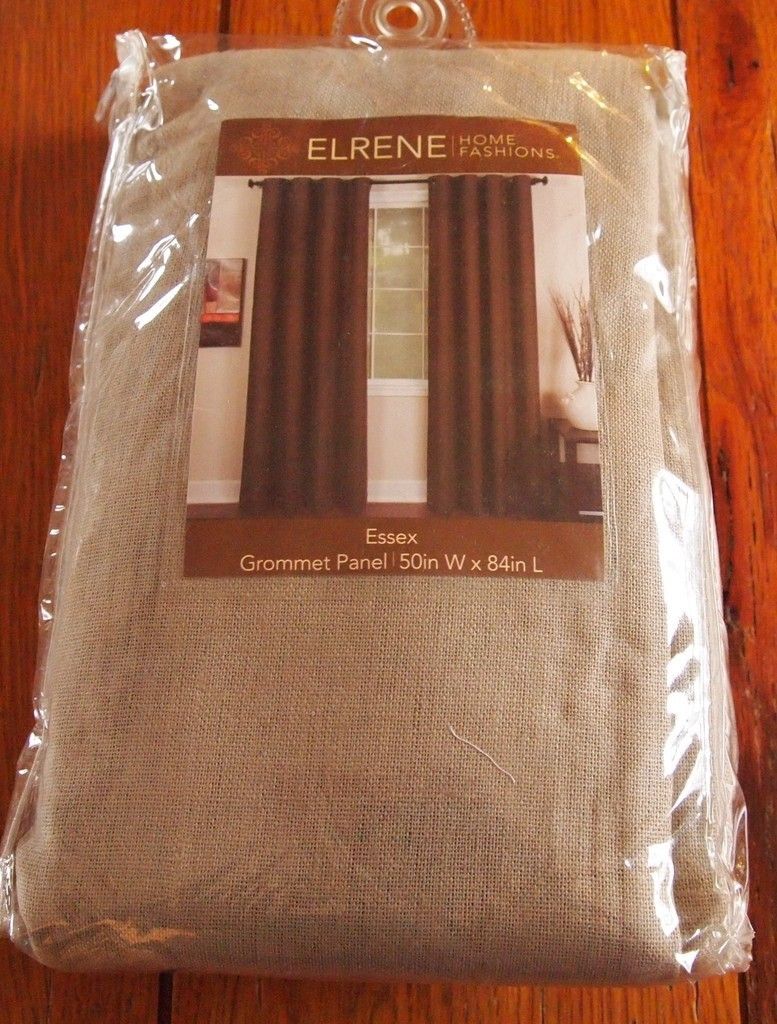 Window Curtain Panel by Elrene Home Fashions Essex Grommet Wheat 84