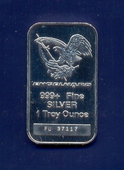 Engelhard 1 oz Silver Bar Eagle Logo