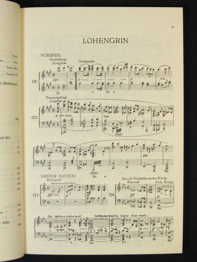Lohengrin The Entire Opera Sheet Music Piano Vocal Score Kalmus