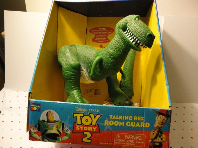 Disney Pixar Toy Story 2 Talking Rex The Dinosaur Room Guard