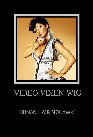 NEW VIDEO VIXEN EXOTIC SEXY MOHAWK HUMAN HAIR WIG HUMAN HAIR