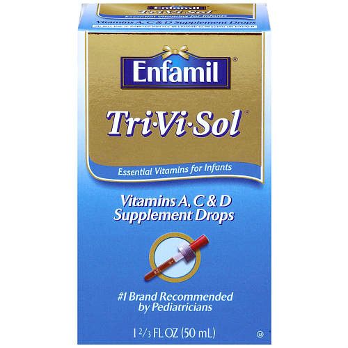 Enfamil Tri VI Sol Vitamins A C D Supplement Drops 1 2 3 FL or 50ml