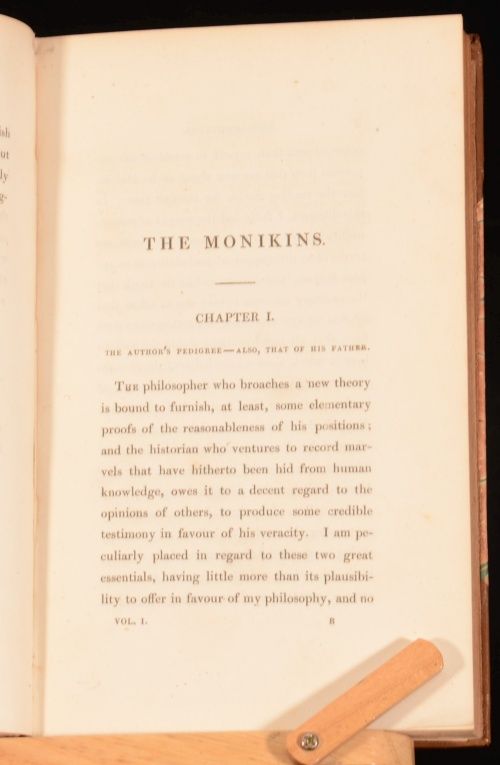  3vol The Monkins A Tale Novel by James Fennimore Cooper First Edition