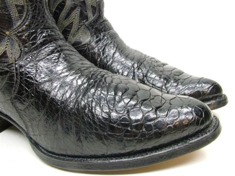 Mens Vintage Justin Exotic Alligator Reptile Cowboy Western Boots Sz 9