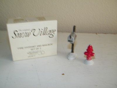  Department 56 Dept Snow Village Fire Hydrant and Mailbox & w/ Box 5103