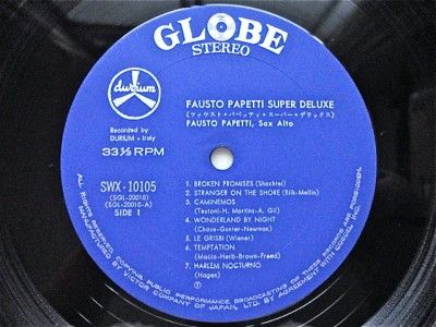 Fausto Papetti Super Deluxe Japan LP OBI Alto Sax Moody Music