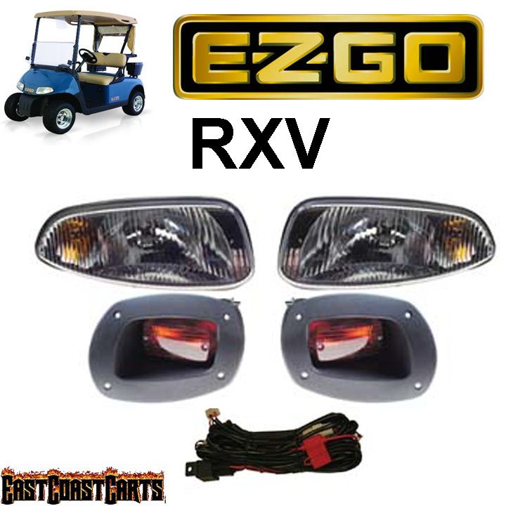 EZGO RXV Golf Cart Basic Light Kit Headlight Tail Light Kit