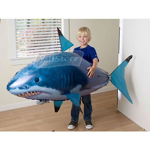New Air Swimmers Inflatable Flying Shark Clown Fish Remote Control Toy