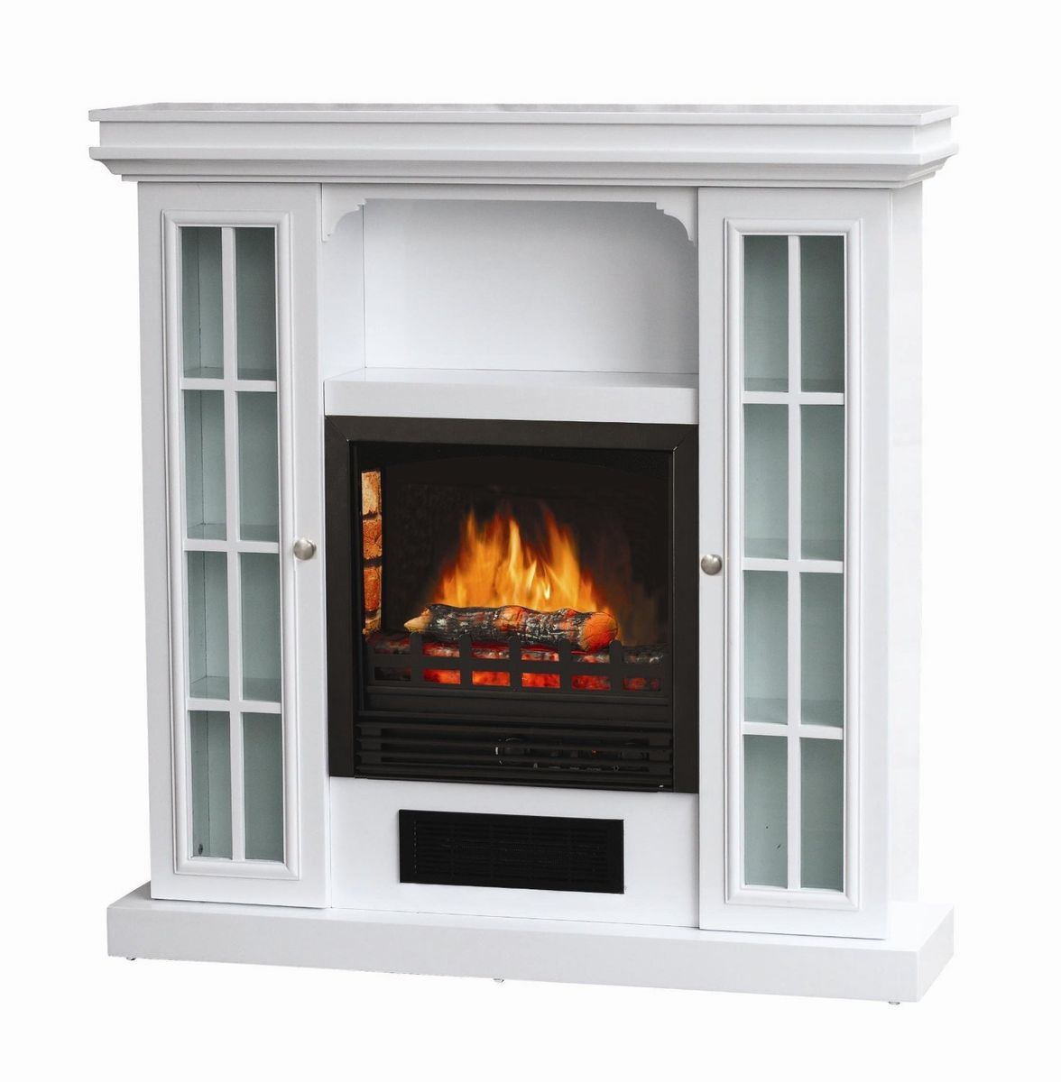 Riverstone Electric Fireplace Portable Heat Wall Stove White Wood