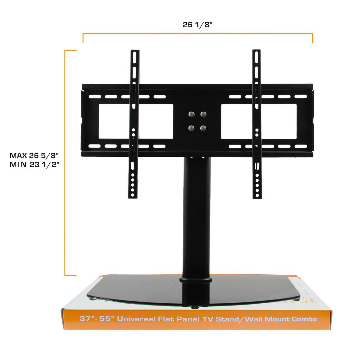 Universal TV Stand/Base + Wall Mount for 37   55 Flat Screen TVs ONE