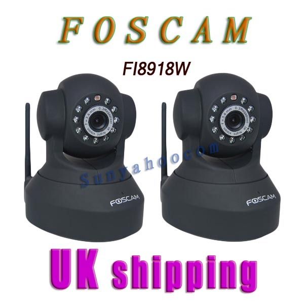 2X Foscam Camera Pan Tilt Webcam WiFi Wireless IP 1211