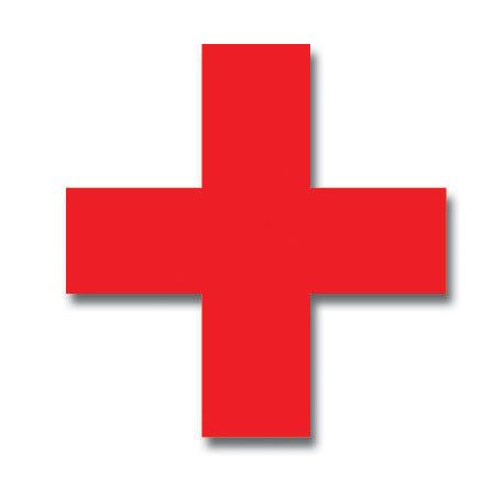  Color Cross Sticker Vinyl Decal Icon First Aid 