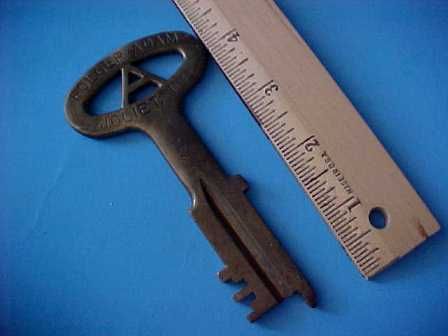  Old Brass Jail Cell Key Prison Key Folger Adam