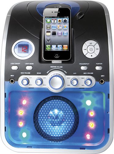 iLive CD G Karaoke System Machine with iPhone iPod Dock IJP382B