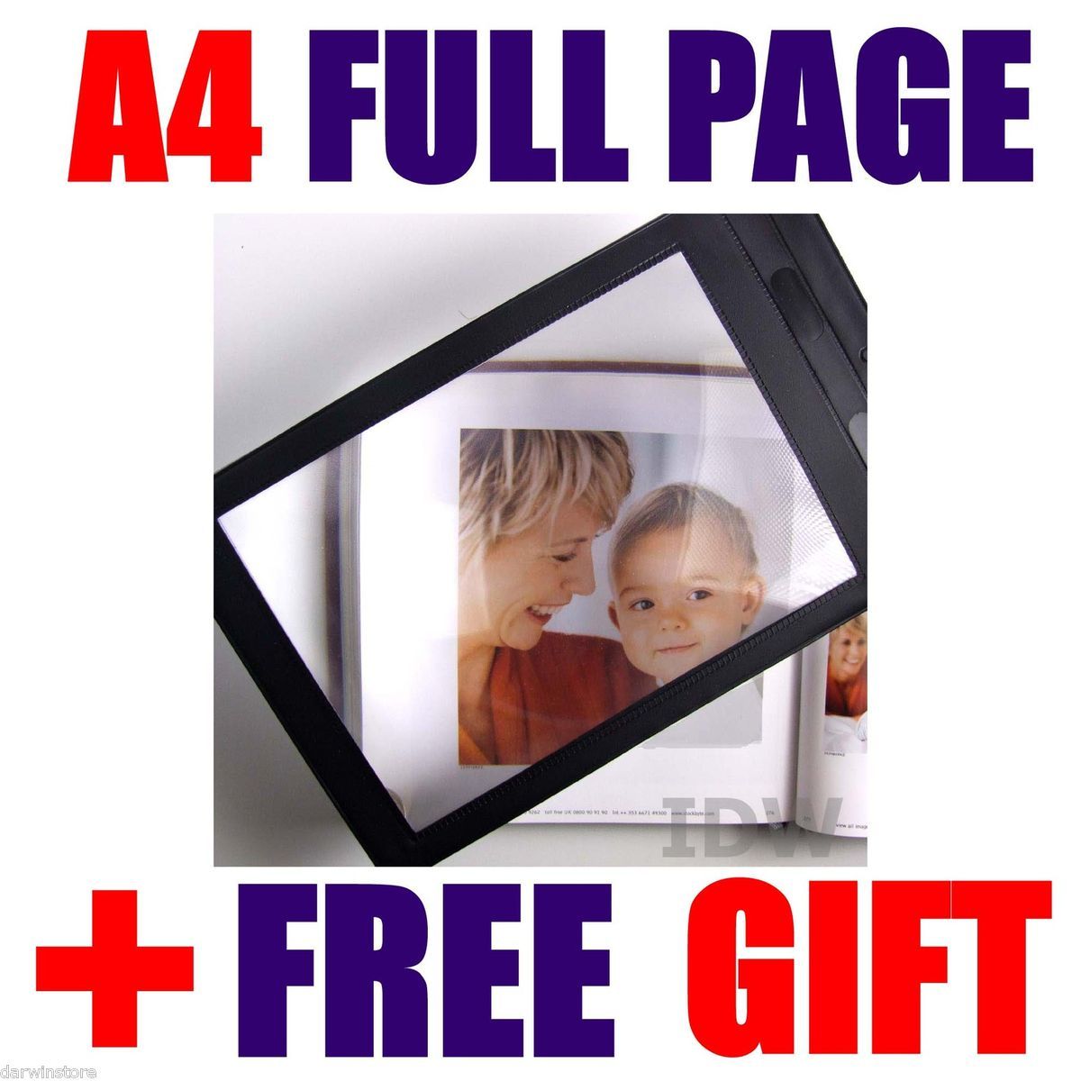 A4 Full Page Magnifier Large Magnifying Reading Glass