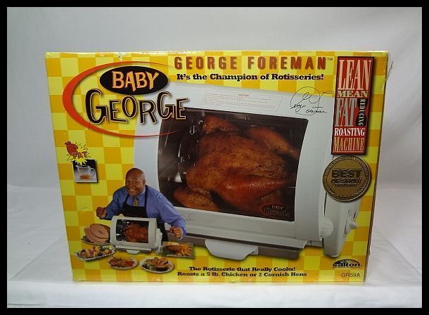 George Foreman Baby Rotisserie Oven GR59A New