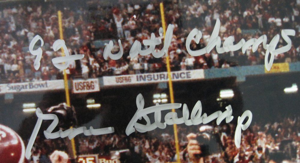 Gene Stallings Alabama Signed Autographed Inscrip 92 Natl Champs 16x20